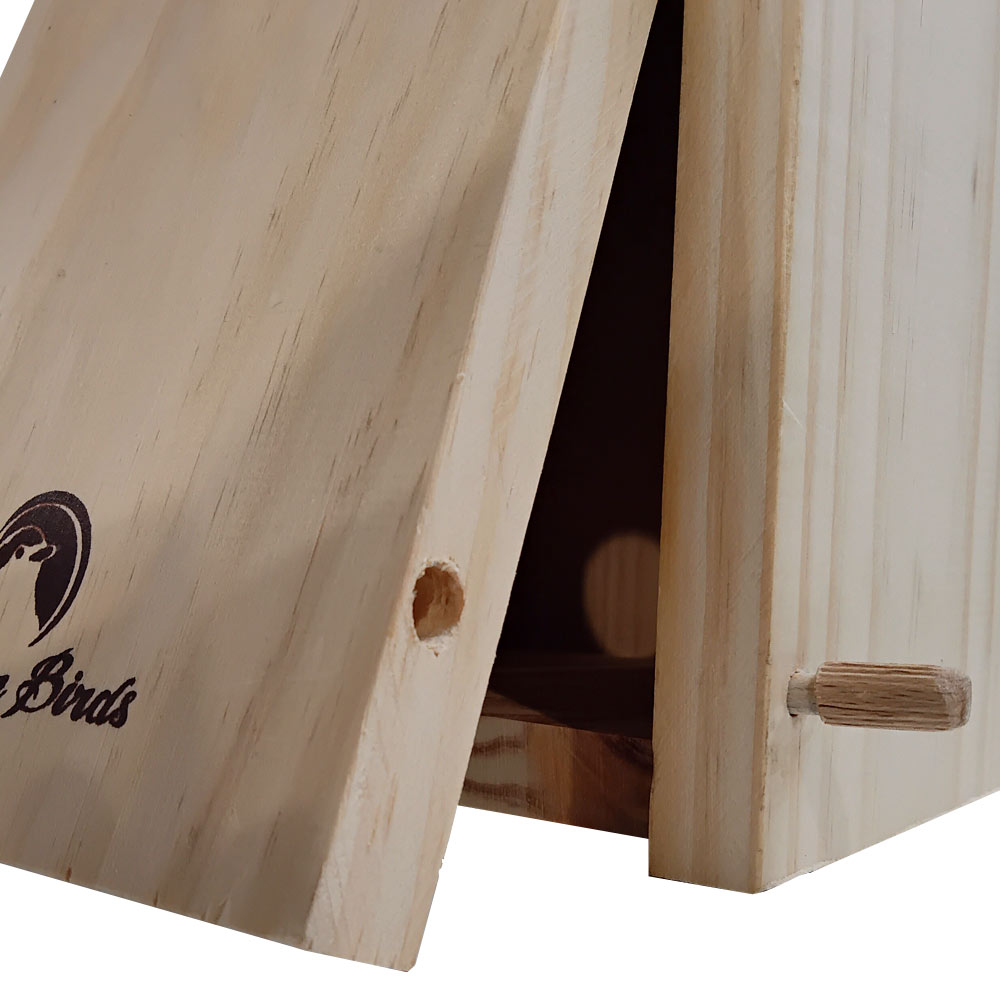 CAJA NIDO DE MADERA RESIDUO 0 PARA PÁJAROS PARA CLAVAR 4