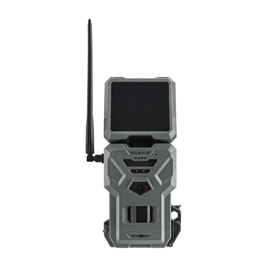 CÁMARA DE TRAMPEO SPYPOINT FLEX S DARK 40 MP CON PANEL SOLAR INTEGRADO, LED NEGROS DE LUZ INFRARROJA INVISIBLE Y TRANSMISIÓN DE FOTO Y VÍDEO VÍA 4G 1