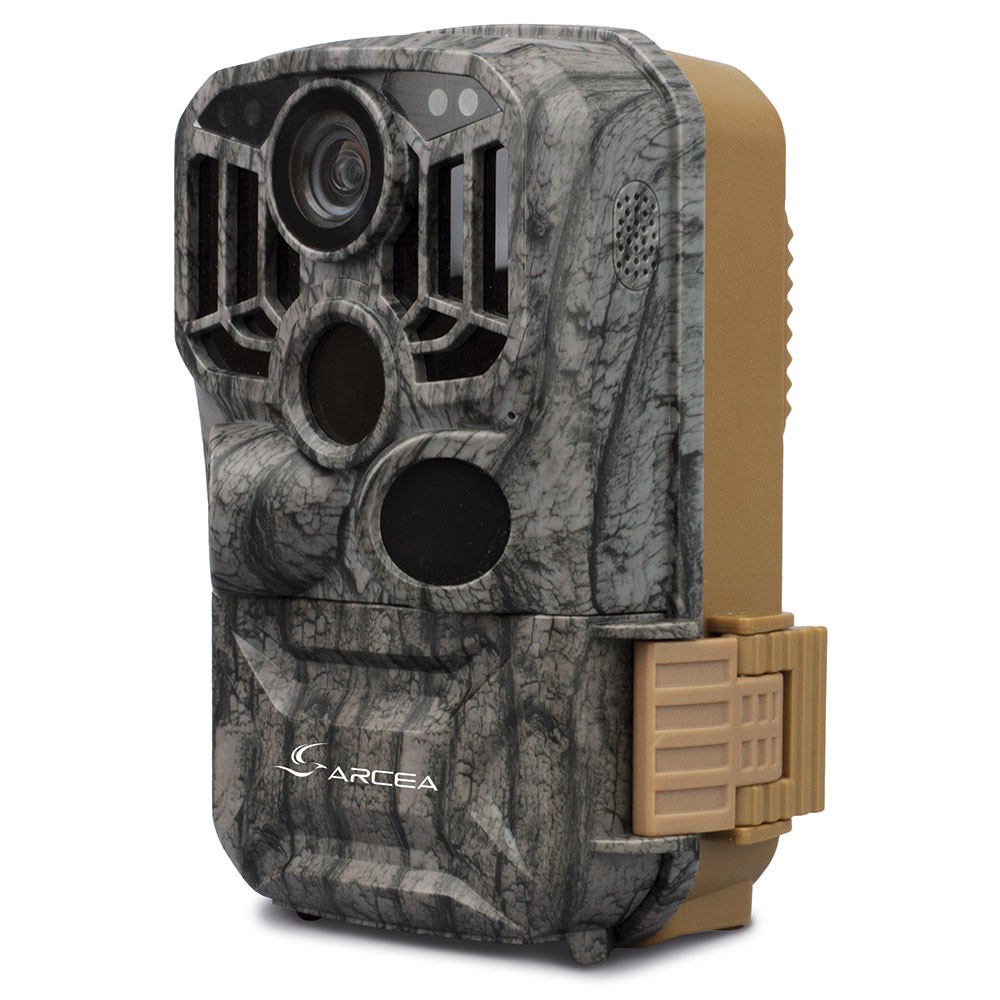 CÁMARA DE TRAMPEO FOTOGRÁFICO ARCEA SENTINEL PRO 32 MP CON 4 LED NEGROS DE LUZ INFRARROJA INVISIBLE, SENSOR PIR TRIPLE Y CONTROL A DISTANCIA MEDIANTE 