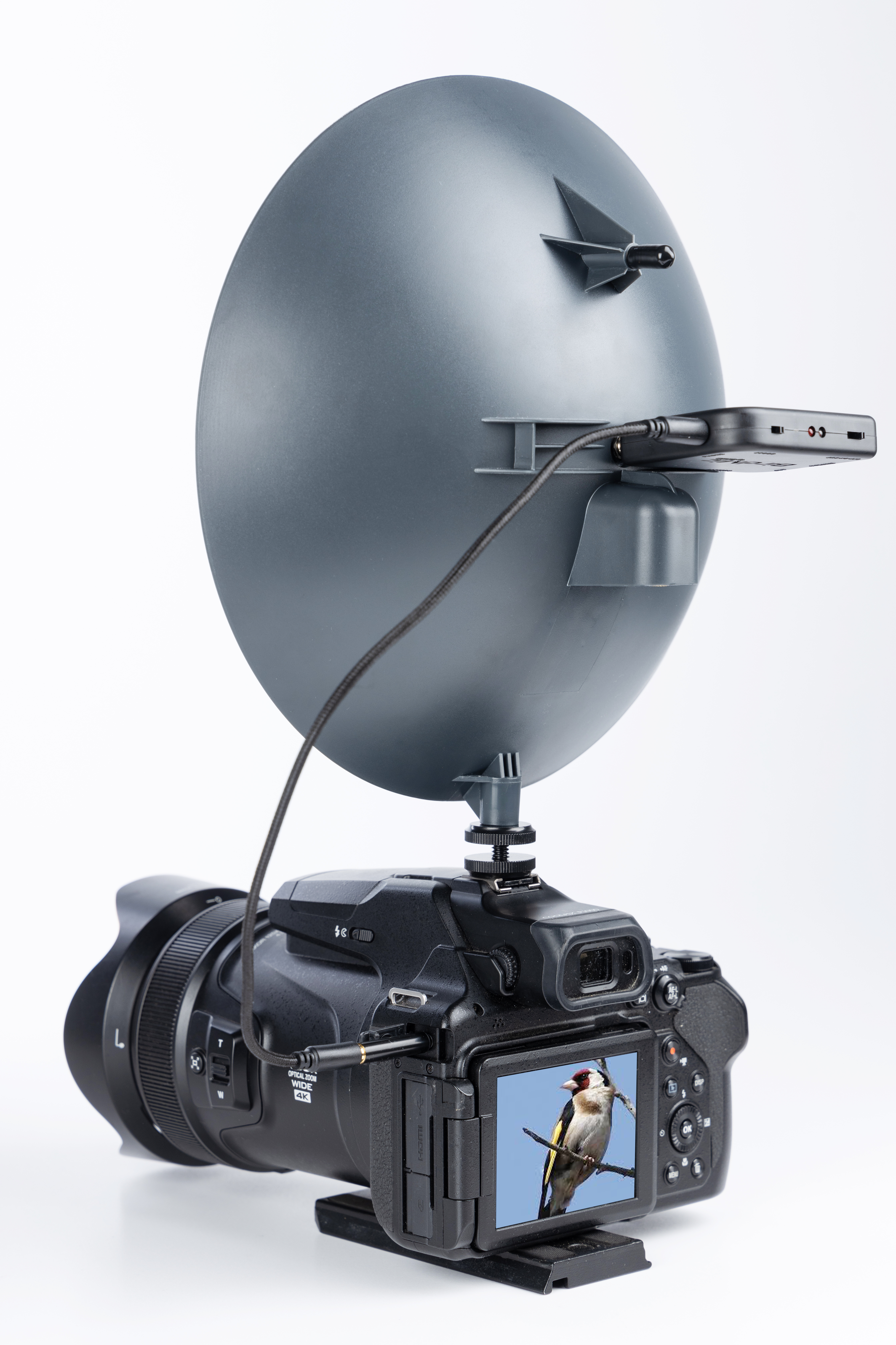 PACK BIRDMIC MICRÓFONO CON PARÁBOLA E INTERFAZ DE AUDIO PARA MÓVIL 3
