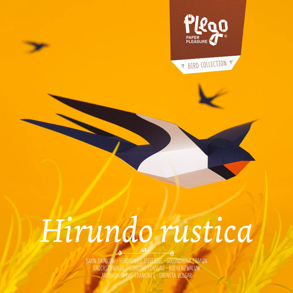 PLEGOPAPER- FIGURA RECORTABLE DE GOLONDRINA  (ORENETA COMÚ)