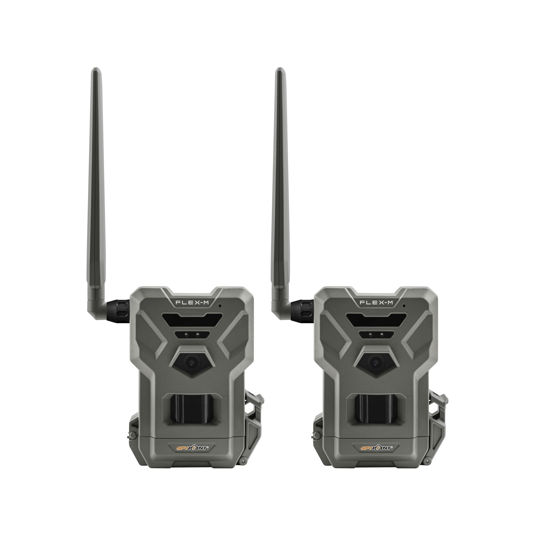 TWIN PACK CÁMARA DE TRAMPEO SPYPOINT FLEX M 28 MP CON LED NEGROS DE LUZ INFRARROJA INVISIBLE Y TRANSMISIÓN DE FOTO Y VÍDEO VÍA 4G 1