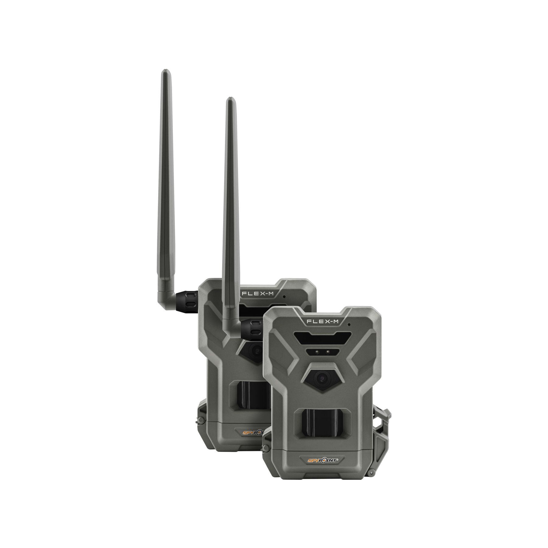 TWIN PACK CÁMARA DE TRAMPEO SPYPOINT FLEX M 28 MP CON LED NEGROS DE LUZ INFRARROJA INVISIBLE Y TRANSMISIÓN DE FOTO Y VÍDEO VÍA 4G 2