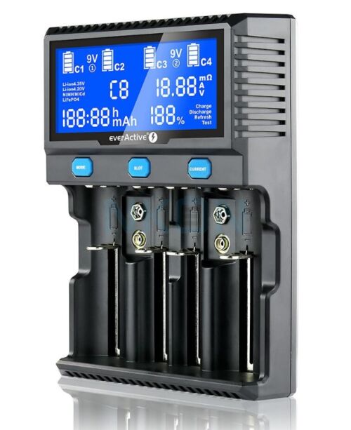 CARGADOR EVERACTIVE UC4200 PARA 4 BATERÍAS RECARGABLES
 2