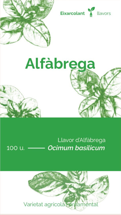 COL·LECTIU EIXARCOLANT. ALFÀBREGA (OCINUM BASILICUM). LLAVORS DE VARIETATS AGRÍCOLES TRADICIONALS 1