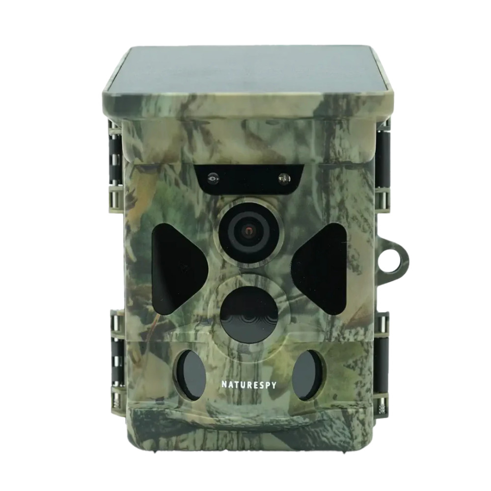 NATURESPY HELARCTOS CÁMARA DE TRAMPEO SOLAR CON LED NEGROS DE LUZ INFRARROJA INVISIBLE TIPO LOW GLOW, WIFI LOCAL Y TRANSMISIÓN DE FOTO Y VÍDEO VÍA 4G 1