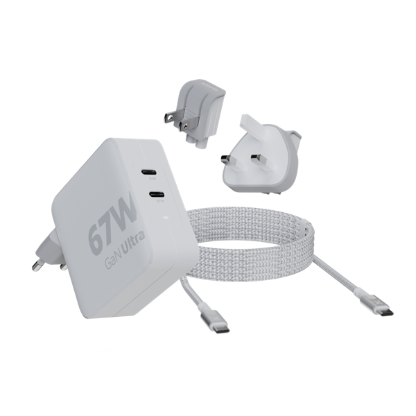 CARGADOR DE VIAJE XTORM XVC2067 67W GAN-ULTRA CON CABLE USB-C PD