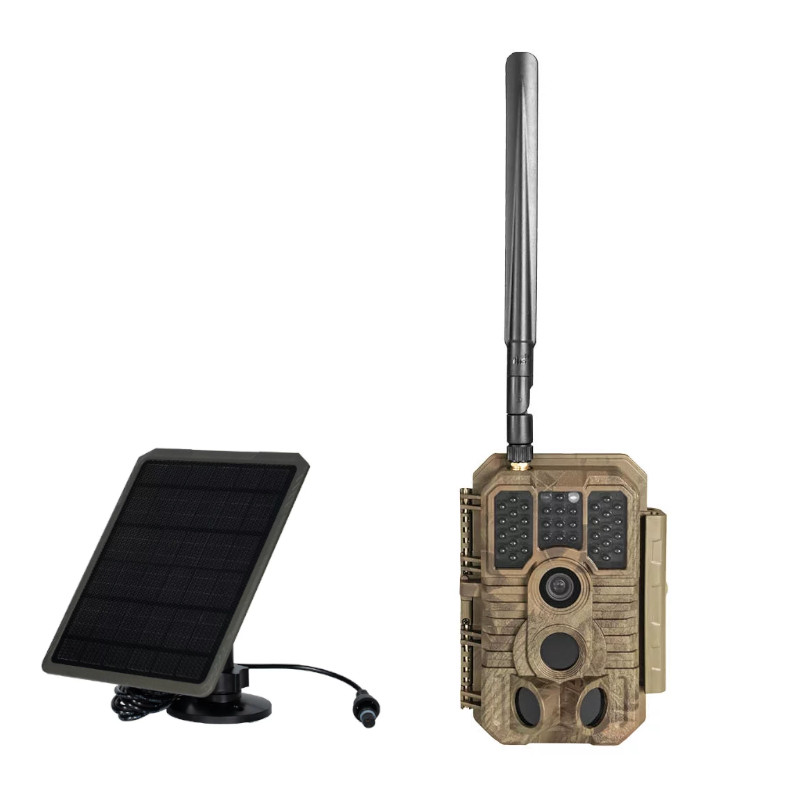 GARDEPRO X60P 48 MP CÁMARA DE TRAMPEO CON LED NEGROS DE LUZ INFRARROJA INVISIBLE Y TRANSMISIÓN DE FOTO Y VÍDEO VÍA 4G Y PANEL SOLAR SP300 1