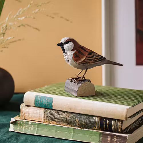 DECOBIRD FIGURA DE GORRIÓN COMÚN 2