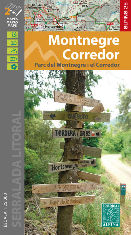 MAPA ALPINA 1:25.000. MONTNEGRE-CORREDOR PARC NATURAL (MAPA) 1