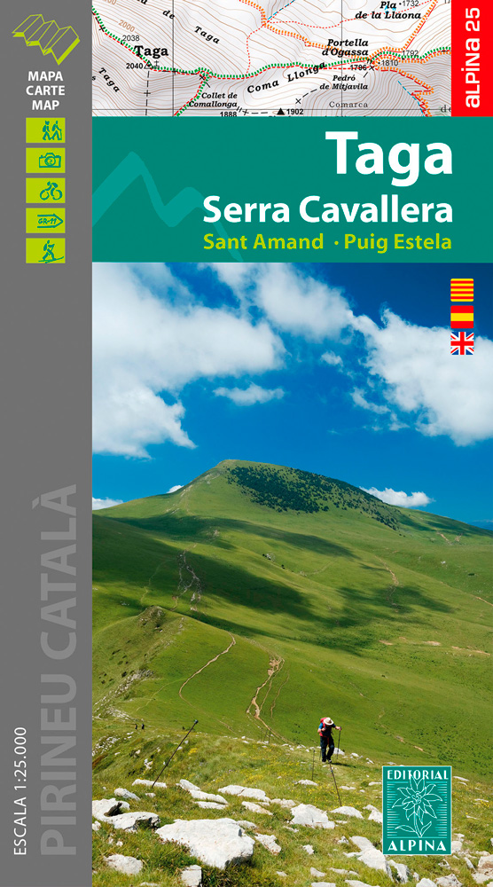 MAPA ALPINA 1:25.000. TAGA, SERRA CAVALLERA, SANT AMANT I PUIG SESTELA (MAPA I GUIA) 1