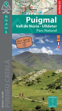 MAPA ALPINA 1:25.000. PUIGMAL, VALL DE NÚRIA, ULLDETER. PARC NATURAL + MAPA 1965 1