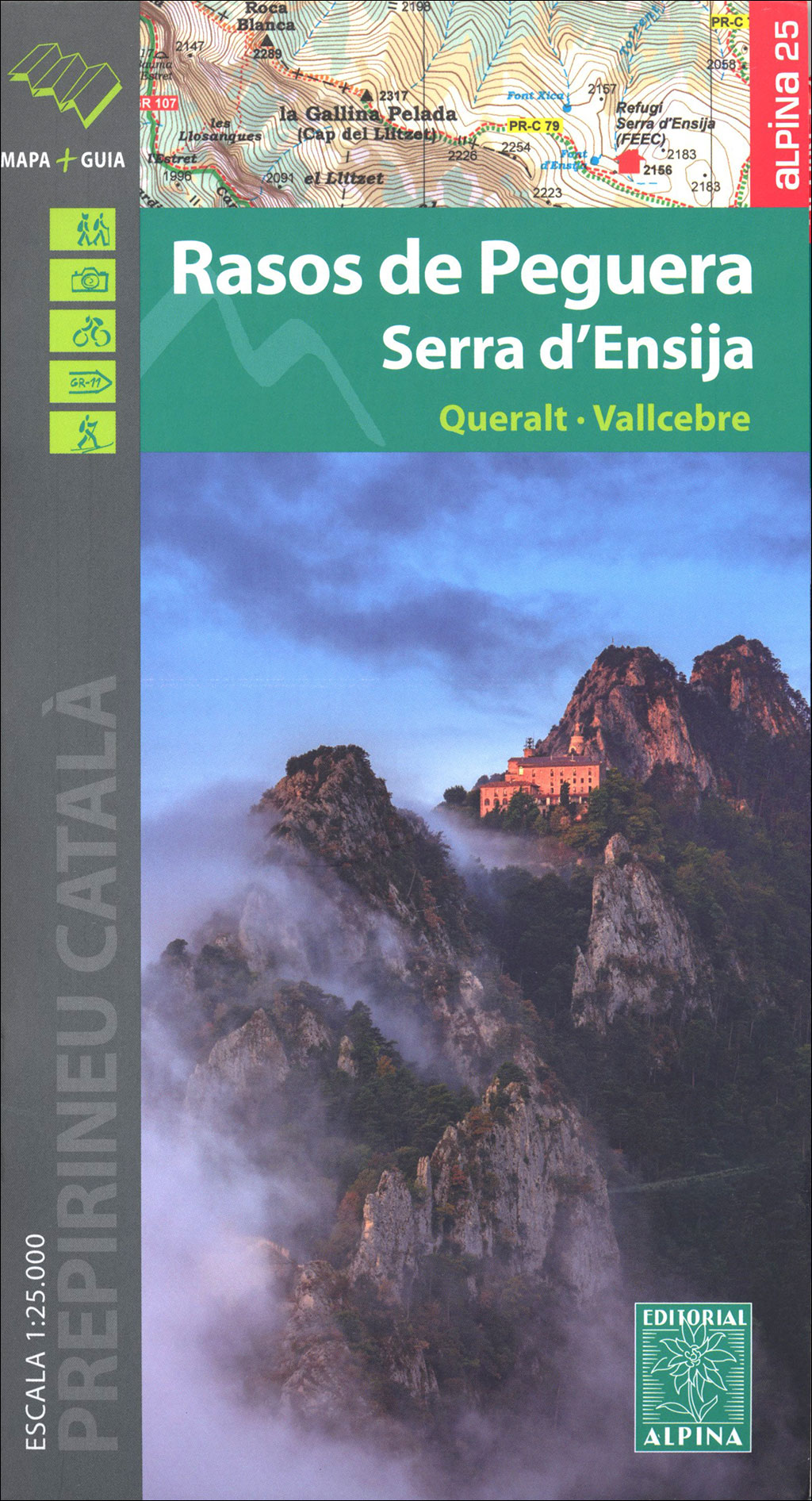 MAPA ALPINA 1:25.000. RASOS DE PEGUERA SERRA D'ENSIJA (MAPA I GUIA) 1