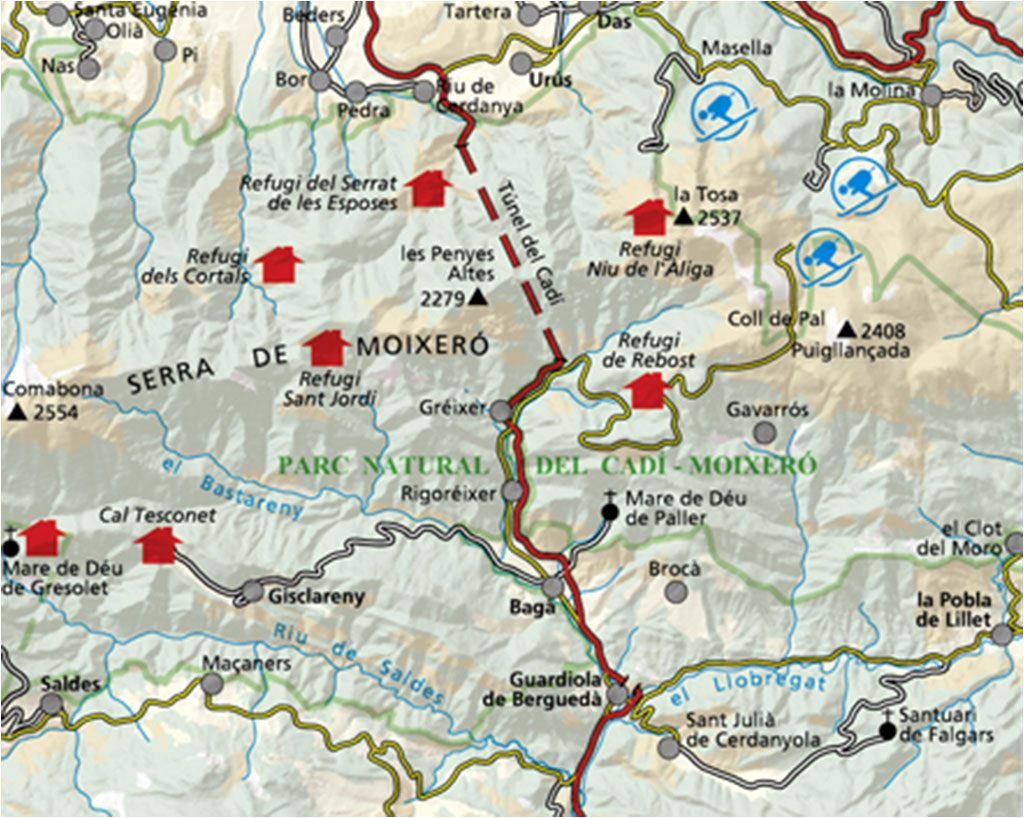 MAPA ALPINA 1:25.000. MOIXERÓ LA TOSA. PARC NATURAL DEL CADÍ-MOIXERÓ (MAPA) 2