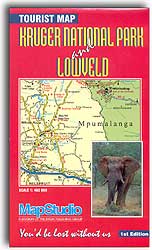 KRUGER NATIONAL PARK AND LOWVELD. TOURIST MAP