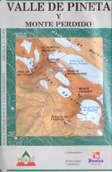 VALLE DE PINETA Y MONTE PERDIDO. ESCALA 1:25.000. MAPA EXCURSIONISTA 1