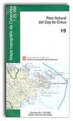MAPA TOPOGRÀFIC DE CATALUNYA. PARC NATURAL DEL CAP DE CREUS 1
