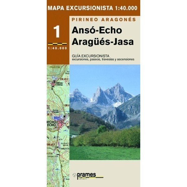 MAPA EXCURSIONISTA DE LOS VALLES DE ANSÓ-ECHO-ARAGÜÉS-JASA E: 1/40.000 1