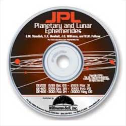 THE JPL LUNAR AND PLANETARY EPHEMERIS CDROM