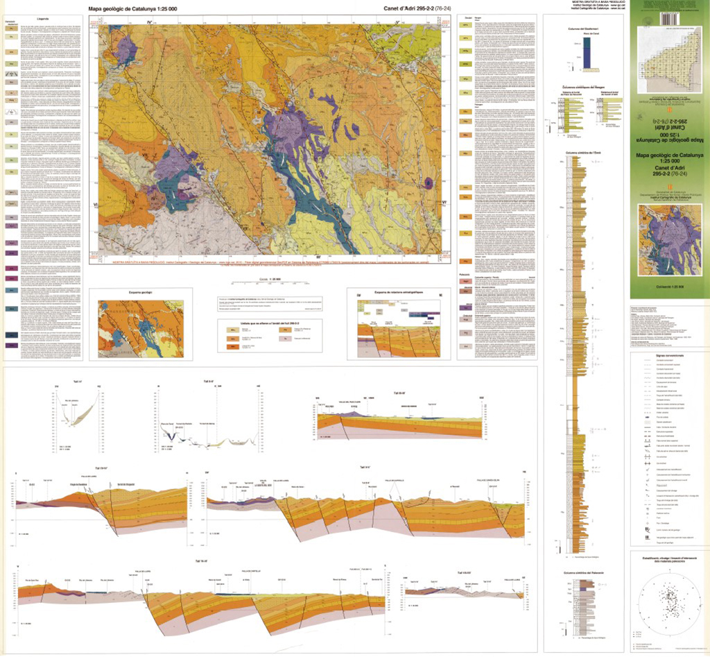 MAPA GEOLÒGIC DE CATALUNYA. CANET D'ADRI 295-2-2 (76-24) 1