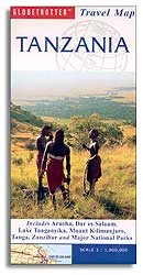 TANZANIA. GLOBETROTTER TRAVEL MAP