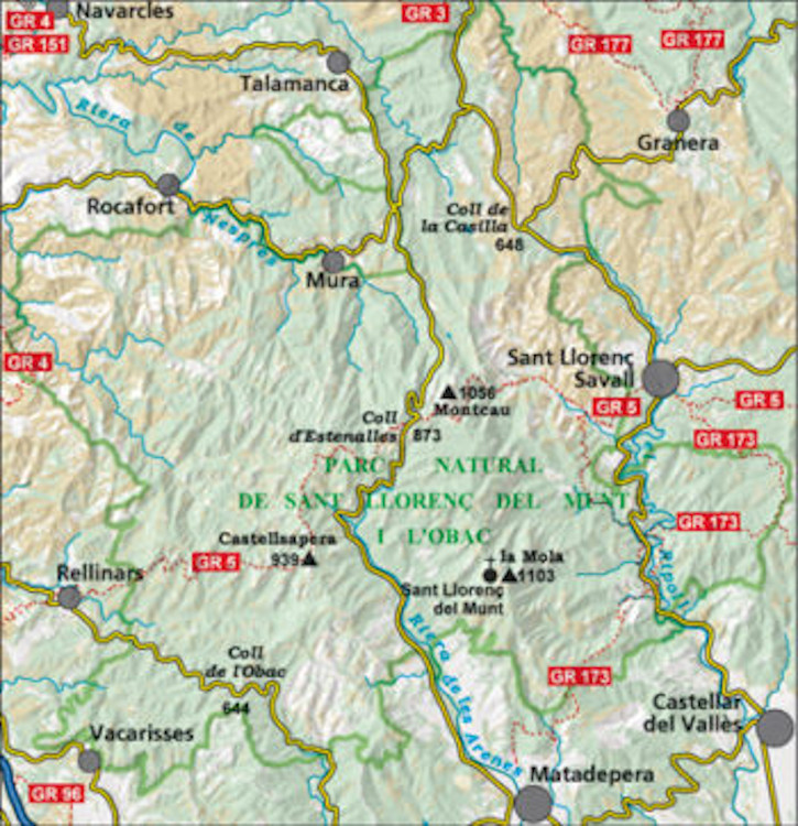 MAPA ALPINA 1:25.000. SANT LLORENÇ DE MUNT I L'OBAC PARC NATURAL (MAPA I GUIA) 2