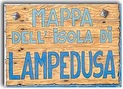 MAPPA DELL' ISOLA DI LAMPEDUSA