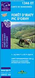CARTE DE RANDONNÉE FORÊT D'IRATY PIC D'ORHY 1
