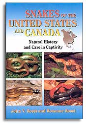 SNAKES OF THE UNITED STATED AND CANADA. NATURAL HISTORY AND CARE IN CAPTIVITY