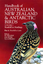 HANDBOOK OF AUSTRALIAN, NEW ZEALAND, AND ANTARCTIC BIRDS. VOLUME 7: BOATBILLS TO STARLINGS 1