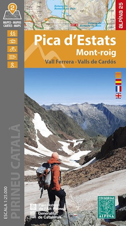 MAPA ALPINA 1:25.000. PICA D'ESTATS MONT-ROIG. VALL FERRERA-VALL DE CARDÓS (2 MAPES) 1