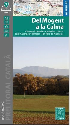 MAPA ALPINA 1:20.000. DEL MOGENT A LA CALMA. CÀNOVES-SAMALÚS-CARDEDEU-LLINARS-SANT ANTONI I SANT PERE DE VILAMAJOR (MAPA + CARPETA DESPLEGABLE) 1