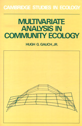 MULTIVARIATE ANALYSIS IN COMMUNITY ECOLOGY