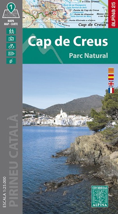 MAPA ALPINA 1:25.000. CAP DE CREUS. PARC NATURAL (MAPA I GUIA)
