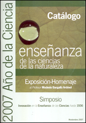 CATÁLOGO ENSEÑANZA DE LAS CIENCIAS DE LA NATURALEZA. EXPOSICIÓN-HOMENAJE AL PROFESOR MODESTO BARGALLÓ ARDÉVOL 1