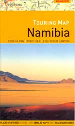 TOURING MAP NAMIBIA. ETOSHA PAN, WINDHOEK, FISH RIVER CANYON 1