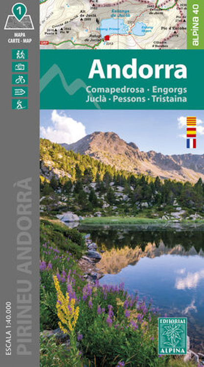 MAPA ALPINA 1:40.000. ANDORRA. COMAPEDROSA, ENGORGS, JUCLÀ, PESSONS, TRISTAINA 1