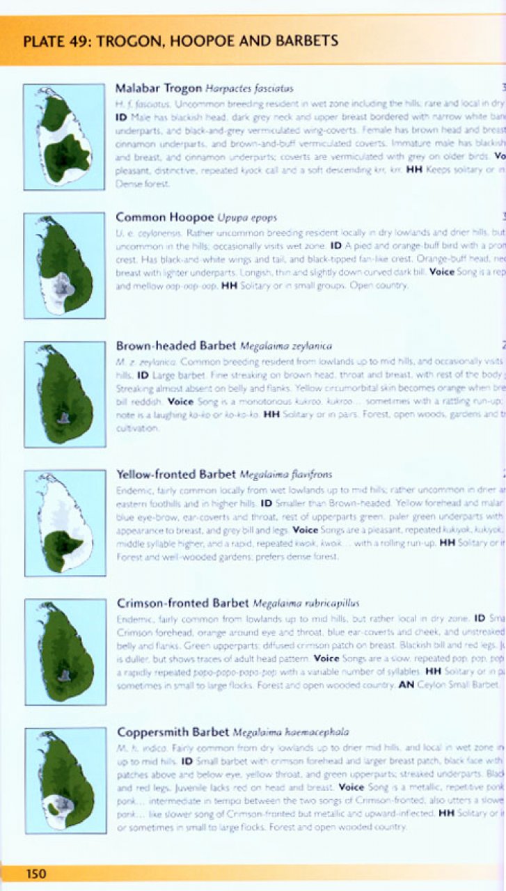 HELM FIELD GUIDES. BIRDS OF SRI LANKA 4