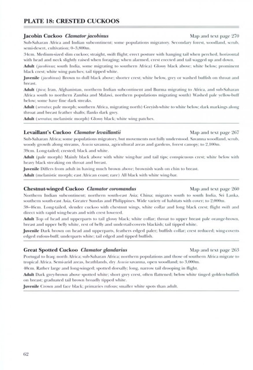 HELM IDENTIFICATION GUIDE. CUCKOOS OF THE WORLD 2