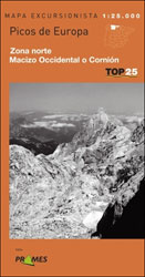 MAPA EXCURSIONISTA TOP 25. PICOS DE EUROPA. ZONA NORTE MACIZO OCCIDENTAL O CORNIÓN 1
