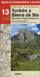 MAPA EXCURSIONISTA PIRINEO ARAGONÉS TURBÓN Y SIERRA DE SIS 1