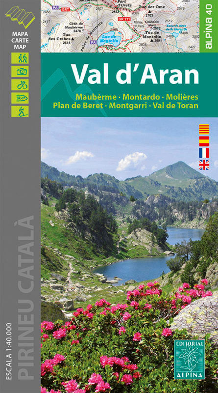 MAPA ALPINA 1:40.000. VAL D\'ARAN. MAUBÈRME-MONTARDO-MOLIÈRES-PLAN DE BERET- MONTGARRI- VAL DE TORAN (MAPA I GUIA) 1