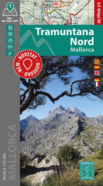 MAPA ALPINA 1:25.000. MALLORCA TRAMUNTANA NORD/NORTE (MAPA Y GUÍA) 1