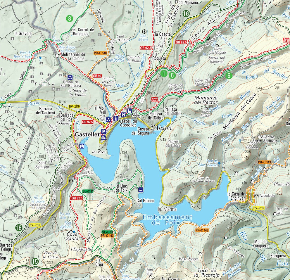 MAPA PIOLET 1:20.000. PARC DEL FOIX I PARC D'OLÈRDOLA 3