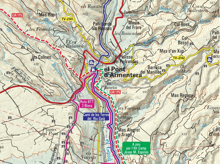 MAPA PIOLET 1:40.000. CAMINS DE L'ALT CAMP 3