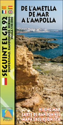 MAPA PIOLET 1:10.000. DE L'AMETLLA DE MAR A L'AMPOLLA. SEGUINT EL GR92 1