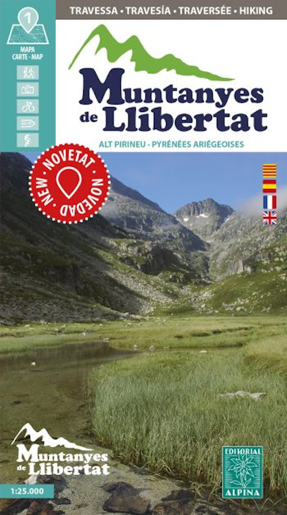 MAPA ALPINA 1:25.000. MUNTANYES DE LLIBERTAT . ALT PIRINEU, PYRÉNÉES ARIÉGEOISES 1