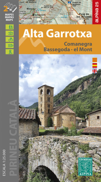 MAPA ALPINA 1:25.000. ALTA GARROTXA. COMANEGRA, BASSEGODA, EL MONT  (2 MAPES) 1