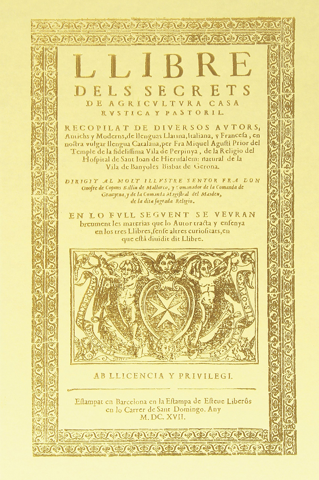 LLIBRE DELS SECRETS DE AGRICULTURA CASA RÚSTICA Y PASTORIL 1