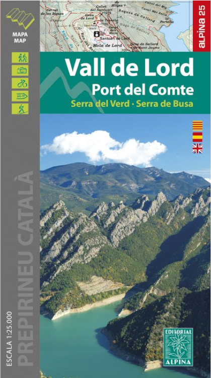 VALL DE LORD. PORT DEL COMTE. SERRA DEL VERD-SERRA DE BUSA. MAPA-GUIA 1